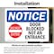 Signmission Door Blocked Not An Entrance Sign, Vinyl Decal, 10in W x 7in L, 2PK OS-2PACK-NS-D-710-L-11469 - alternate 5